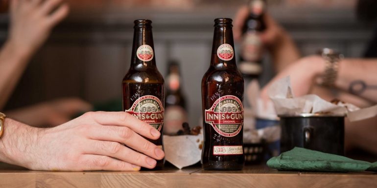 Photo of two bottles of Innis and Gunn craft beer